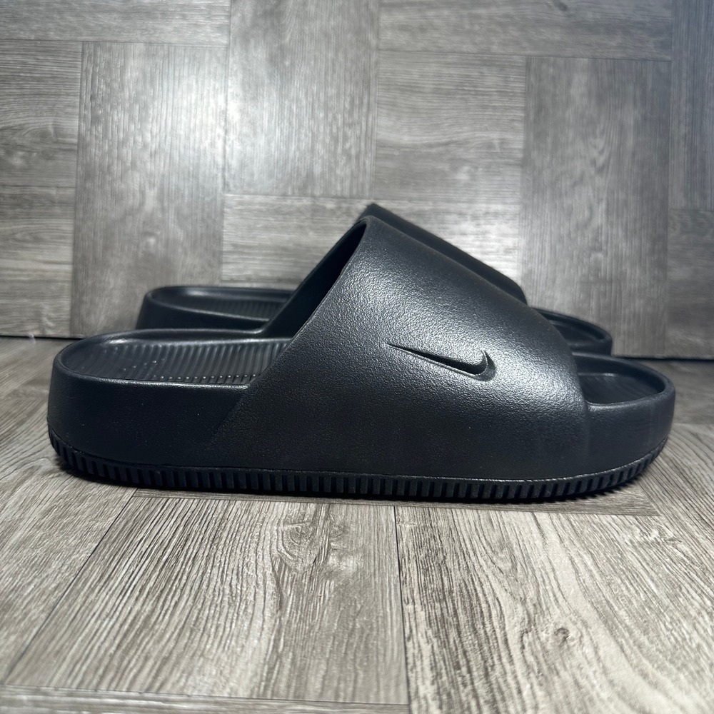Nike Calm Slide Women 9 Black Foam Minimalist Water Friendly DX4816-001 NEW